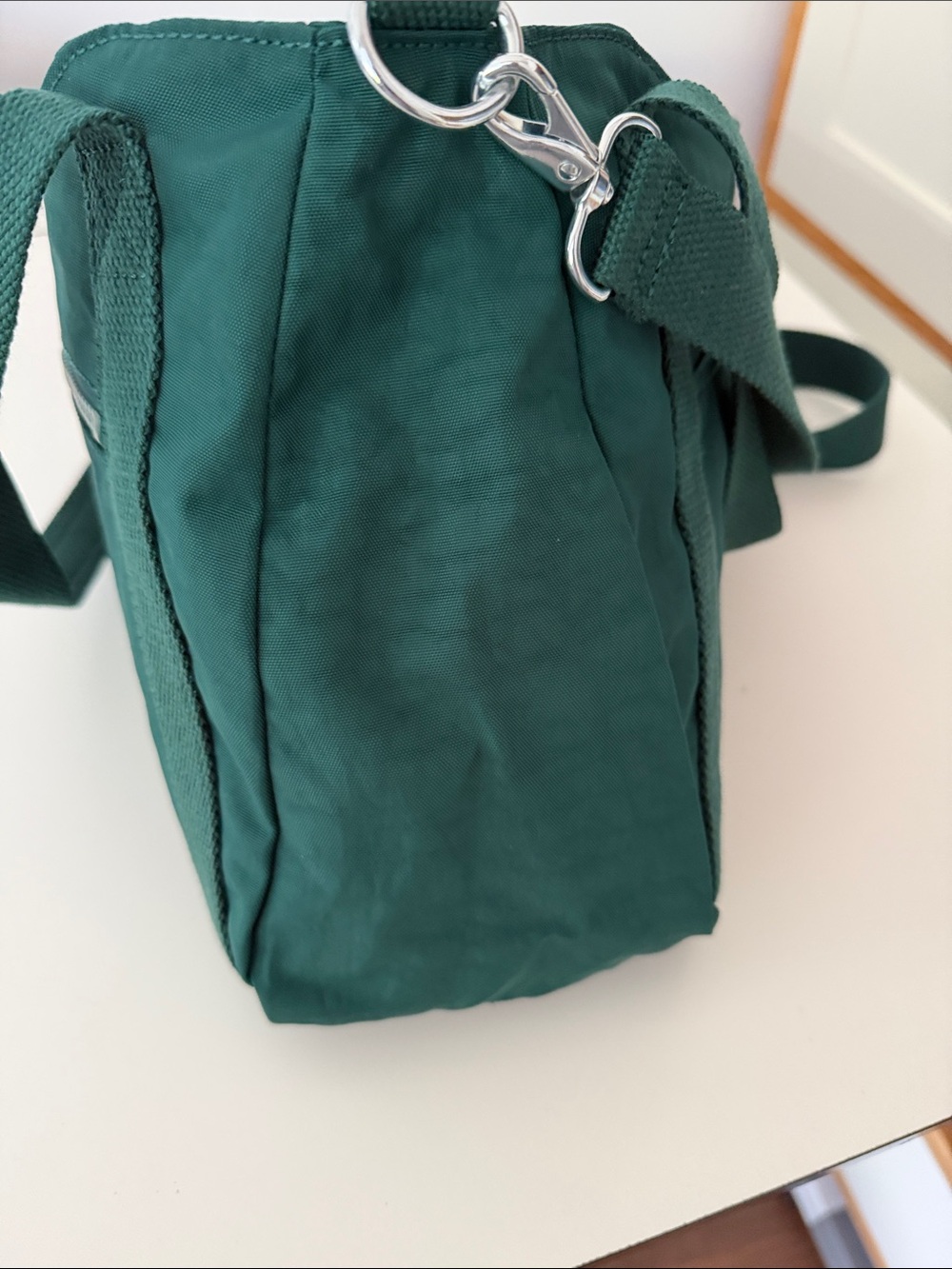 NEW NWT Kipling Deep Teal Green Crossbody Bag with Monkey Key Charm - Picture 6 of 7